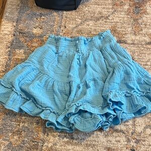 American Eagle Outfitters Teal Skater Skirt